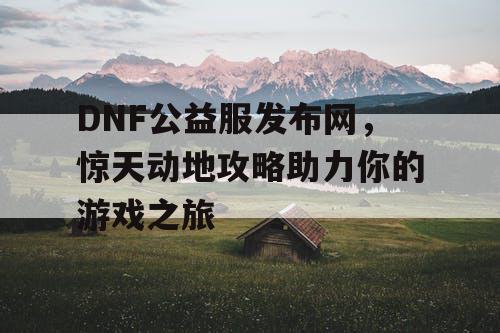 DNF公益服发布网，惊天动地攻略助力你的游戏之旅