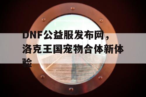 DNF公益服发布网，洛克王国宠物合体新体验