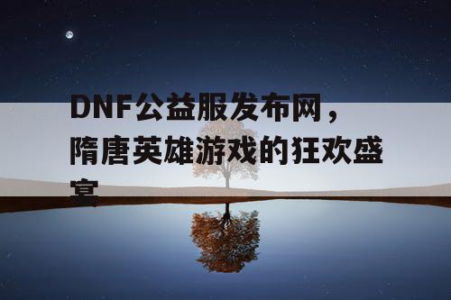 DNF公益服发布网，隋唐英雄游戏的狂欢盛宴